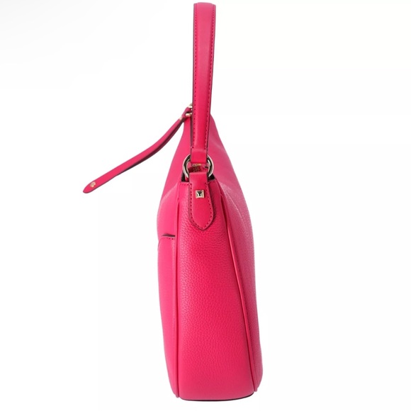 MIchael Kors Dover Large Half Moon Shoulder Bag Hobo Leather Electric Pink - Picture 7 of 7